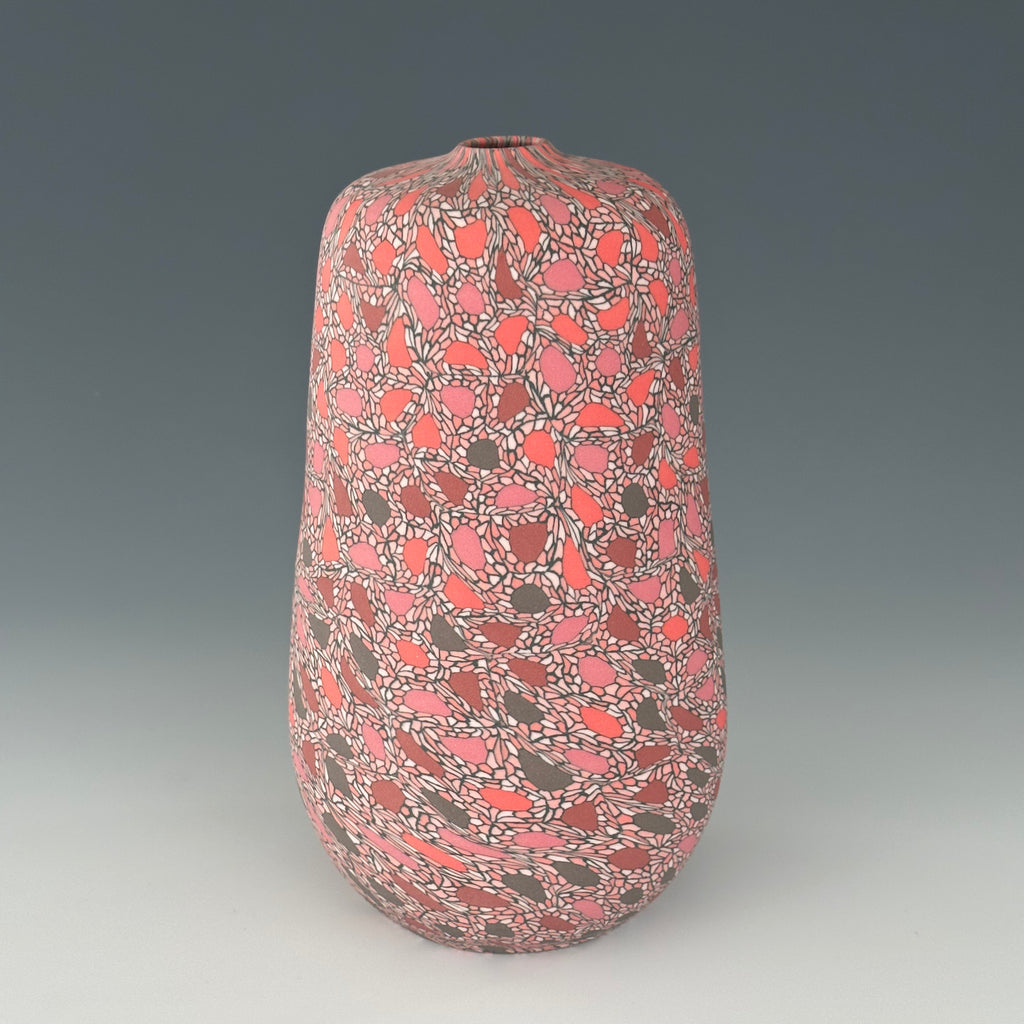 #221 Gray and Pink Vessel