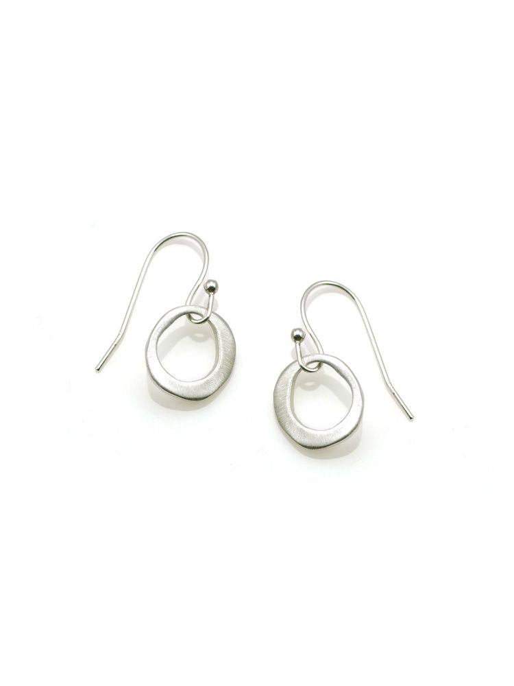 Small Circle Silver Earrings