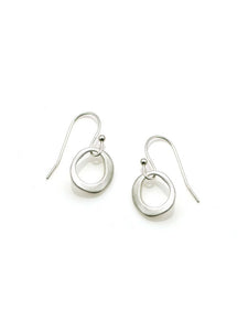 Small Circle Silver Earrings
